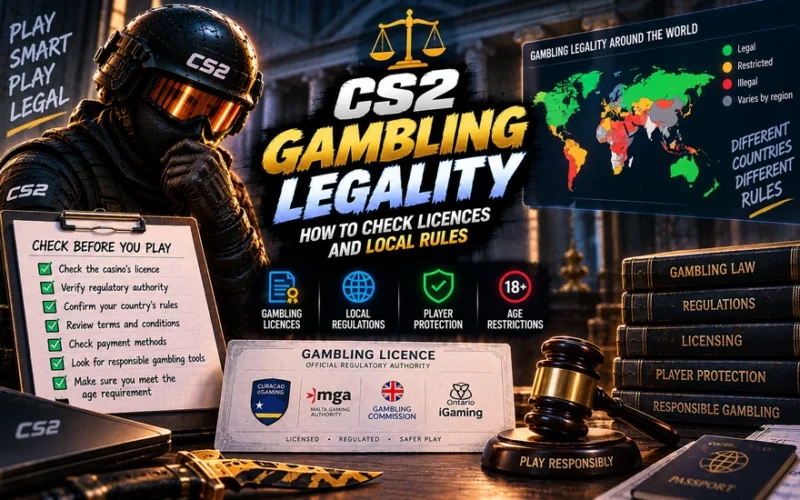 Légalité des jeux d'argent sur CS2 : Comment vérifier les licences et les règles locales